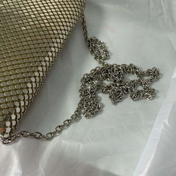 NWT Gunne Sax Jessica McClintock silver chainmail crossbody bag. - Picture 7 of 10